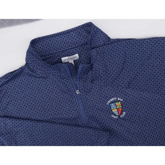 Peter Millar Cruden Bay Perth 1/4 Zip Pullover Performance Pina Skullada XXL 2XL
